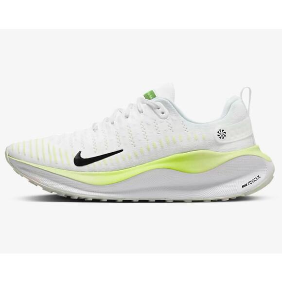 Nike InfinityRN 4 White/Yellow Volt Mens Marathon Running 2023 Shoes NEW main image 4